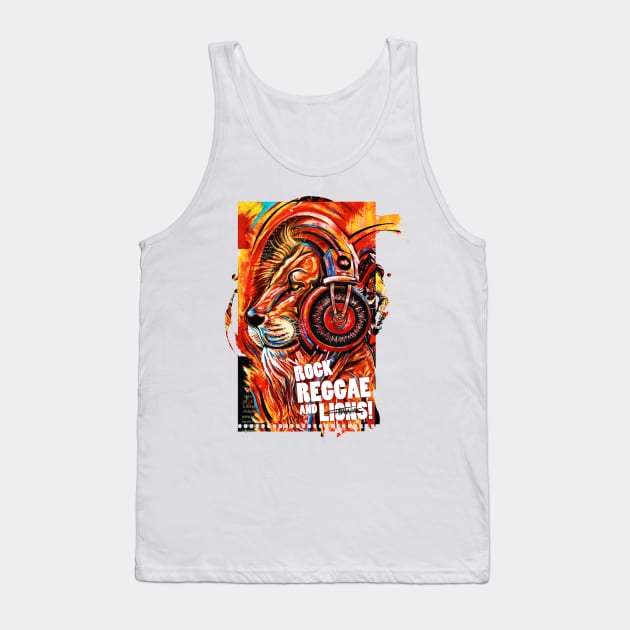 Rock, Reggae and Lions! Tank Top by TomJManning